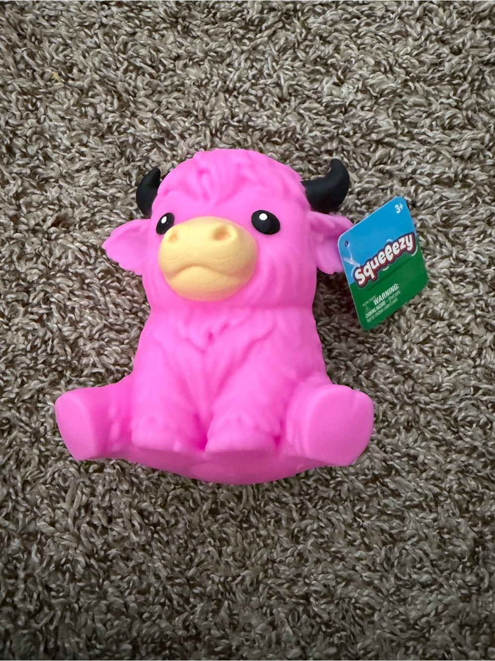 Pink highland cow Squishy Toy